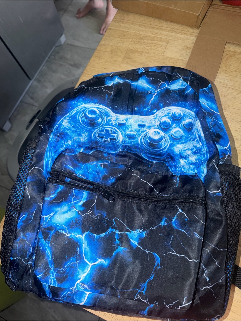 Blue Lightning Gaming Controller Backpack - Unbranded
